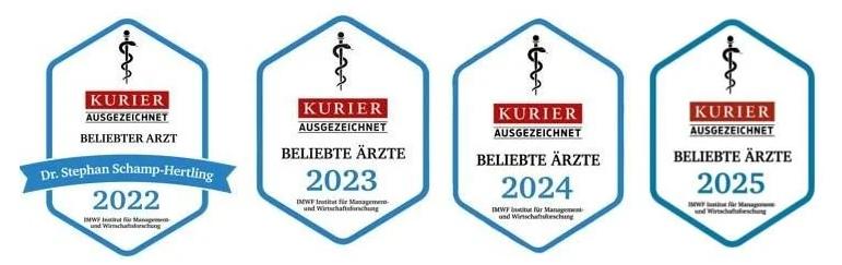 Auszeichnungen von 2022 bis 2025 über Beliebte Ärtzte